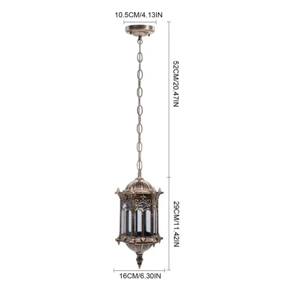 Retro hanglamp E27 - Metaal - Waterdicht - Voor buiten - Voor binnen en buiten Retro hanglamp E27 - Metaal - Waterdicht - Voor buiten - Voor binnen en buiten