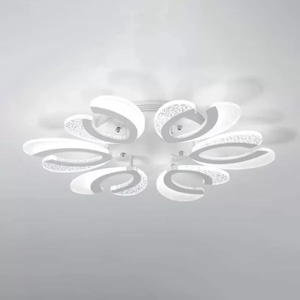 Moderne 6-armige bloemvormige LED-lamp, dimbare acryl LED-verlichting (72W)