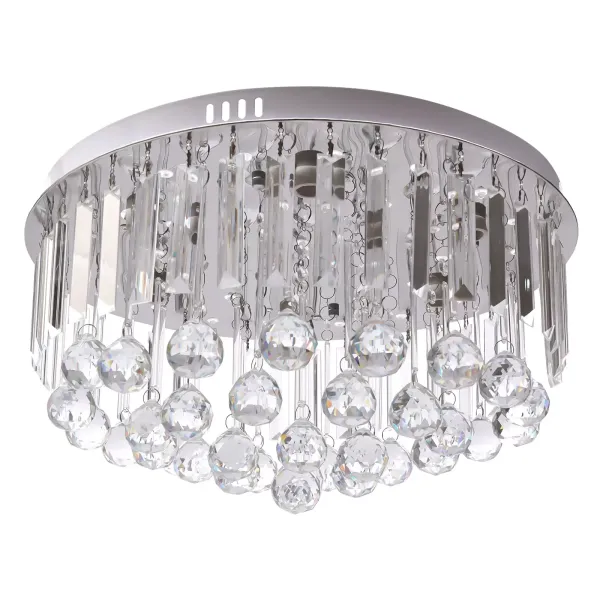 Kristallen plafondlamp 48 cm heldere moderne LED ronde kristallen kroonluchter kroonluchter hanglamp