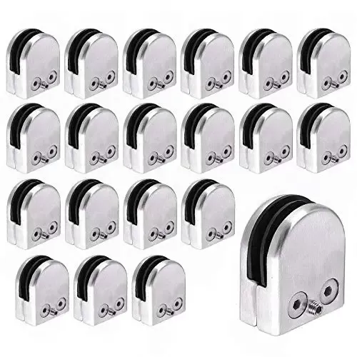 Glasklemmen 20 stuks 8-10 mm 304 roestvrijstalen glasklemmen glashouder geschikt voor glas of deur.