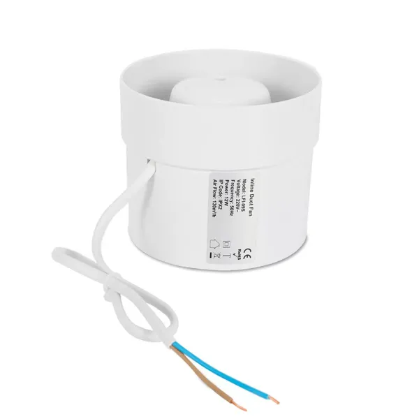 CNCEST badkamer buisventilator met kogellager 100/125/150 mm voor toilet, badkamer, kas, keuken, rond, 100 mm