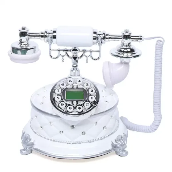 CNCEST Retro Telefoons Vintage Europese Vaste Retro Vaste Telefoon Noodtelefoon voor Kantoor Thuis Tafelblad Decoratie