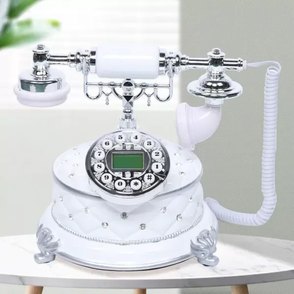 CNCEST Retro Telefoons Vintage Europese Vaste Retro Vaste Telefoon Noodtelefoon voor Kantoor Thuis Tafelblad Decoratie
