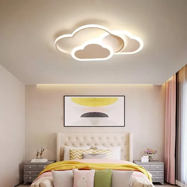 LED-plafondlamp van 45 W, modern, eenvoudig, aluminium, acryl, wolkvorm, dimbaar LED-plafondlamp van 45 W, modern, eenvoudig, aluminium, acryl, wolkvorm, dimbaar