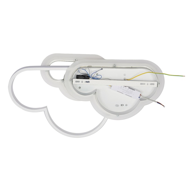 LED-plafondlamp van 45 W, modern, eenvoudig, aluminium, acryl, wolkvorm, dimbaar