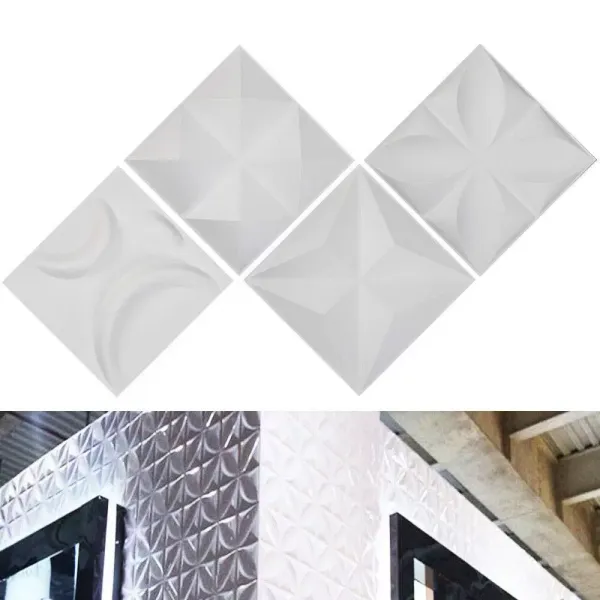 12 Pack 3D PVC Wandpanelen Milieuvriendelijk Vuurvast Waterdicht Behang Muur Decor 12 "x 12"