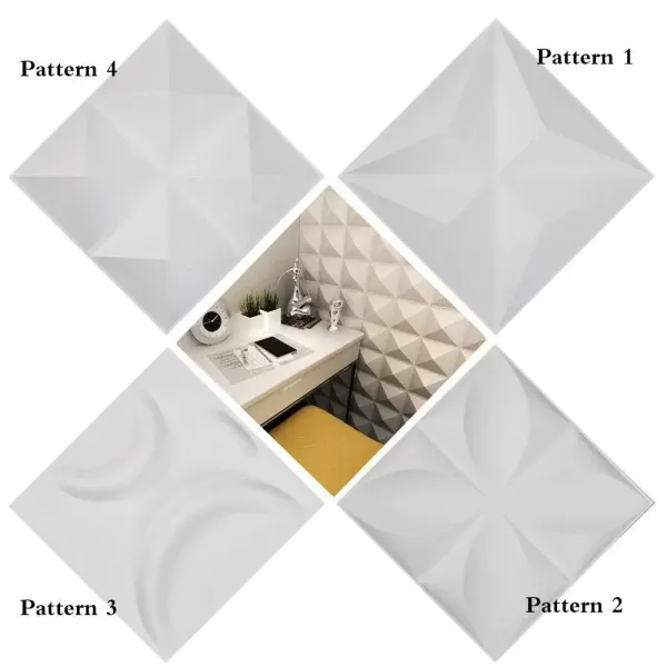 12 Pack 3D PVC Wandpanelen Milieuvriendelijk Vuurvast Waterdicht Behang Muur Decor 12 "x 12"