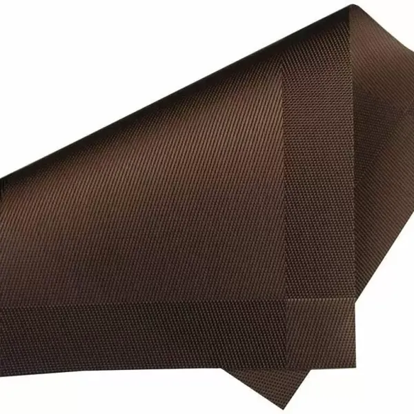 Placemats set van 4 antislip wasbaar 45 x 30 cm PVC antislip hittebestendige placemats voor keukenrestaurant (bruin)