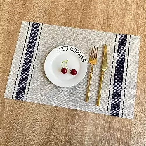 PVC Placemats 4 Placemats Hittebestendige Placemats Aangroeiwerende Placemats voor Restaurant