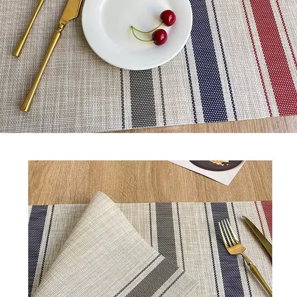 PVC Placemats 4 Placemats Hittebestendige Placemats Aangroeiwerende Placemats voor Restaurant PVC Placemats 4 Placemats Hittebestendige Placemats Aangroeiwerende Placemats voor Restaurant