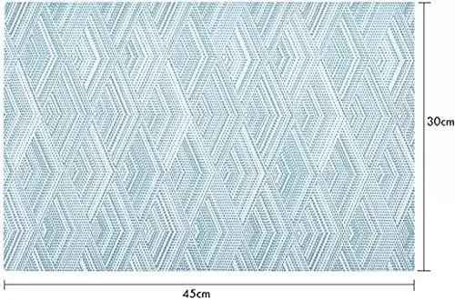 Placemats set van 4 antislip wasbare placemats 45 x 30 cm PVC antislip hittebestendige placemats voor keuken