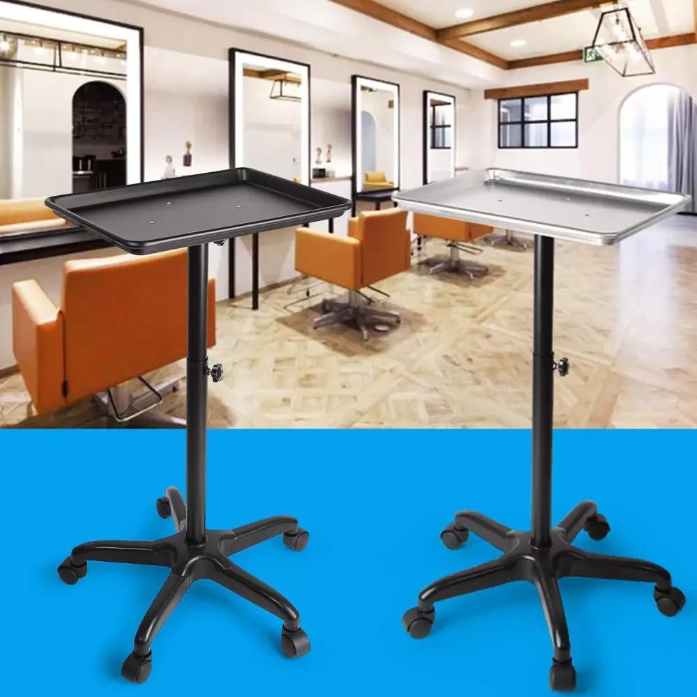 Kapper Schoonheid Werkwagen Metalen Mobiele Salonwagen Verstelbare Hoogte voor Kapper Schoonheidssalon Spa