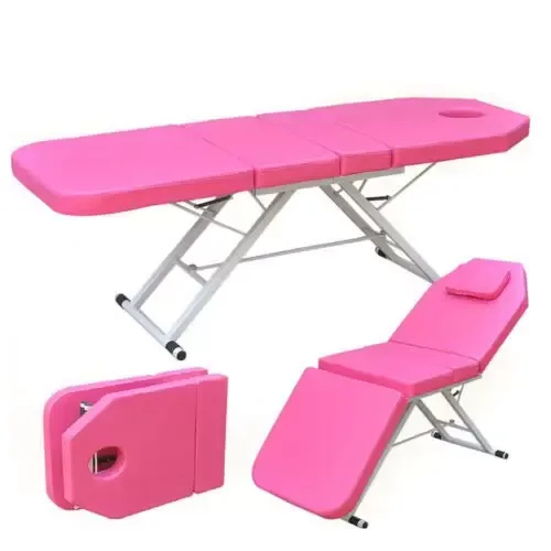 Opvouwbare massagetafel - 3 zones - Kleur naar keuze - Roze