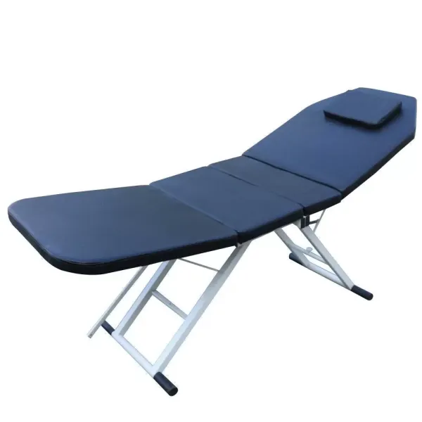 Spabed Massagetafel - Opvouwbaar - Met gezichtsgat - In hoogte verstelbaar - 3 secties - 182 x 60 x 60 cm - PVC schoonheidsbed