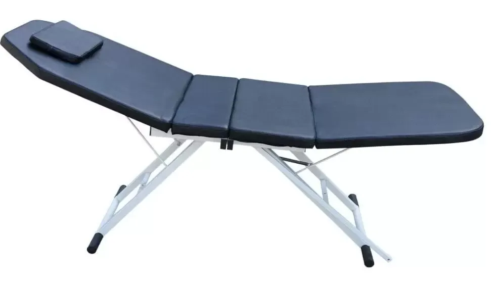 Spabed Massagetafel - Opvouwbaar - Met gezichtsgat - In hoogte verstelbaar - 3 secties - 182 x 60 x 60 cm - PVC schoonheidsbed