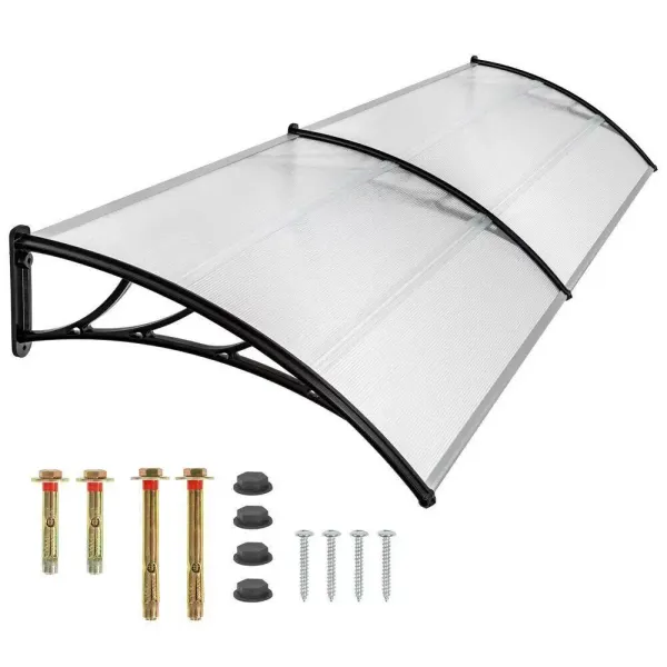Polycarbonaat deurluifel - Bescherming tegen weersinvloeden - Transparant - 200 cm