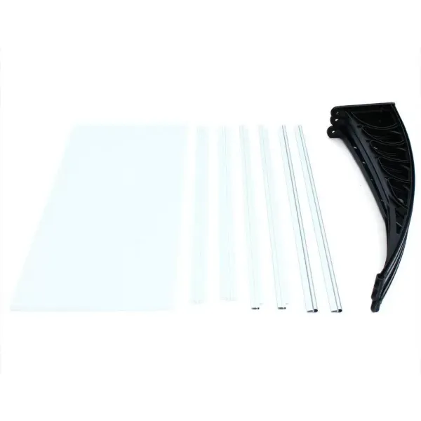 Polycarbonaat deurluifel - Bescherming tegen weersinvloeden - Transparant - 200 cm