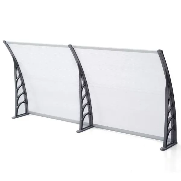 Polycarbonaat deurluifel - Bescherming tegen weersinvloeden - Transparant - 200 cm