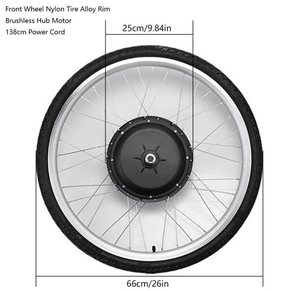 26" 36V 250W ombouwset voor elektrische fietsen