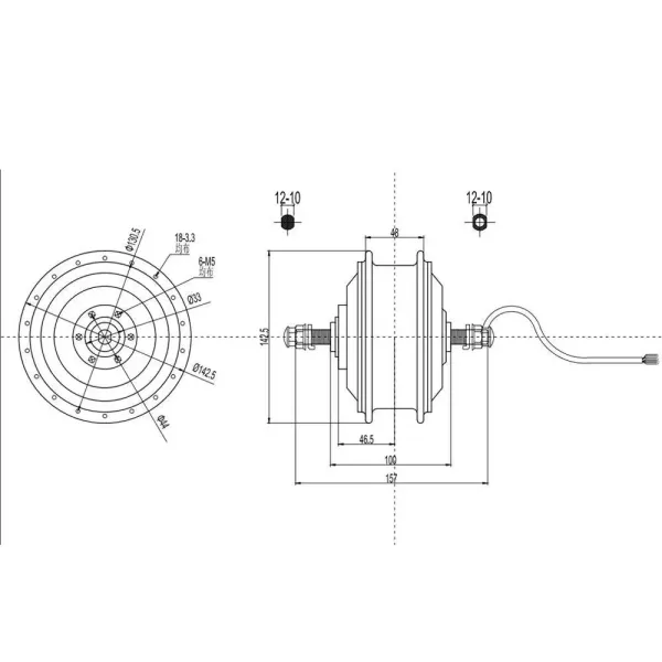 20" elektrische fietsset, wiel met naafmotor voor e-bike, ombouwset