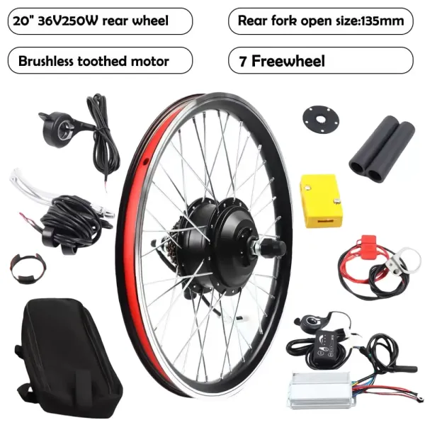 20 "250 W 36 V e-bike ombouwset Ombouwset voor elektrische fiets achterwielmotor
