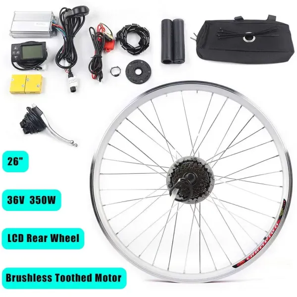 Ombouwset elektrische achterfiets 36V achterwielnaafmotor LCD-motor (26, 250)