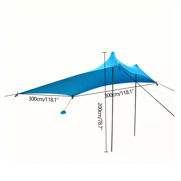 Strandtent - UPF50+ zonbescherming - UV-bescherming - Waterdicht - voor kamperen, vissen, tuin of picknicken