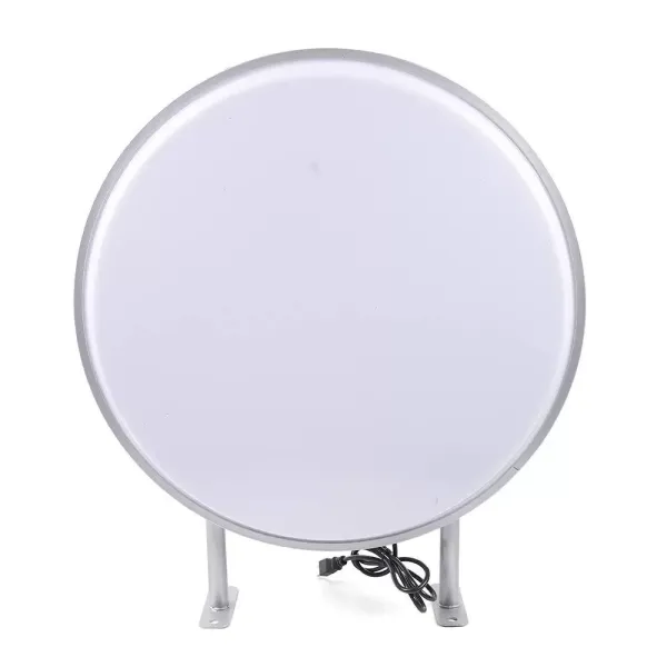 24 inch LED-lichtbak - dubbelzijdig - rond - 55 cm - heldere reclameprojectie voor restaurants, eetkamers, winkels
