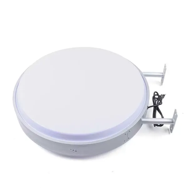 24 inch LED-lichtbak - dubbelzijdig - rond - 55 cm - heldere reclameprojectie voor restaurants, eetkamers, winkels
