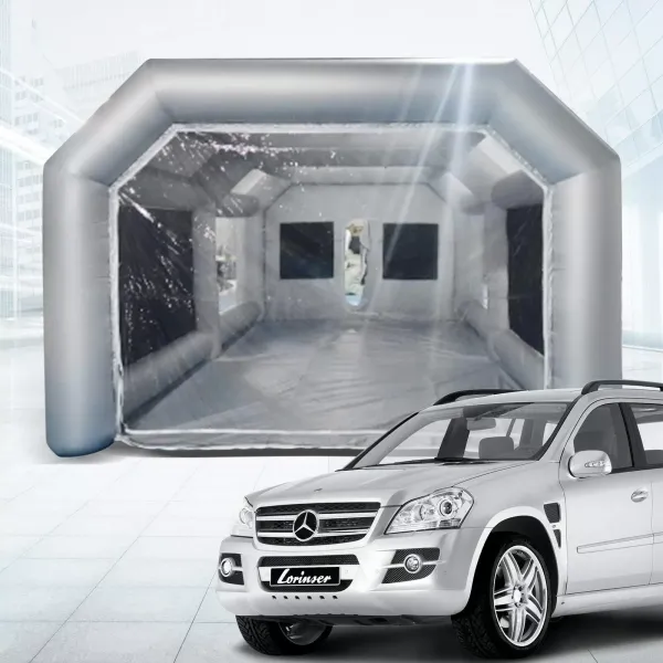 Opblaasbare autotent, spuitcabine met transparant venster