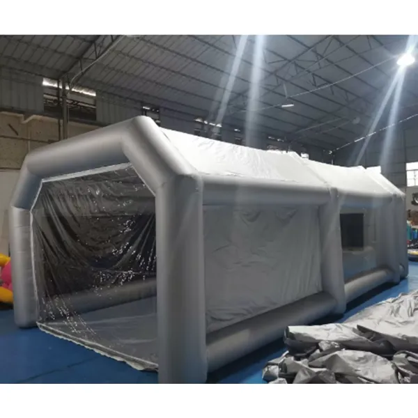 Opblaasbare autotent, spuitcabine met transparant venster Opblaasbare autotent, spuitcabine met transparant venster