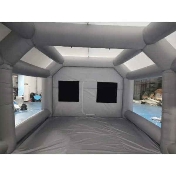 Opblaasbare autotent, spuitcabine met transparant venster Opblaasbare autotent, spuitcabine met transparant venster