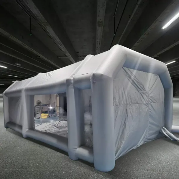 Opblaasbare autotent, spuitcabine met transparant venster
