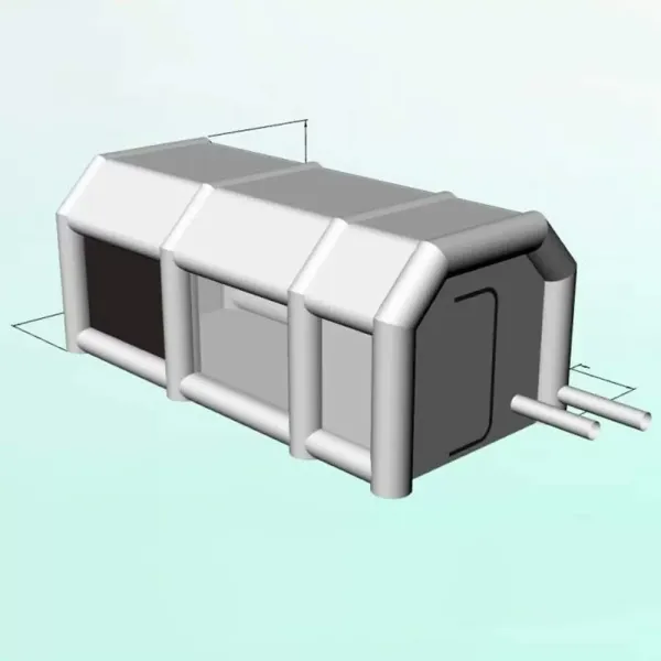Opblaasbare autotent, spuitcabine met transparant venster Opblaasbare autotent, spuitcabine met transparant venster