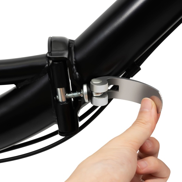 24 inch 7-versnellingsfiets met 3 wielen en mand voor volwassenen en senioren, voor reizen, paardrijden en winkelen (zwart)