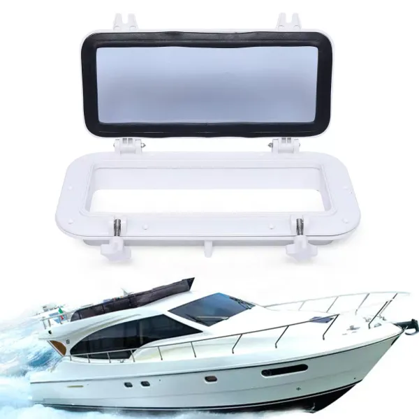 CNCEST rechthoekig jacht jacht patrijspoort waterdichte patrijspoort voor jachtboot 40x20cm