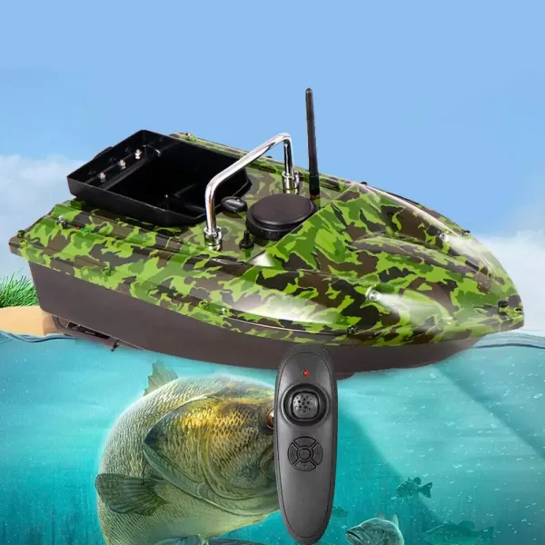 Visaas Boot GPS Boot Visaas Draadloze Afstandsbediening 500m Zwembad Meer Transport Camouflage 49x27x16cm