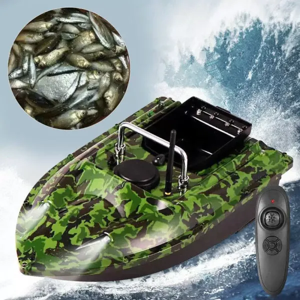 Visaas Boot GPS Boot Visaas Draadloze Afstandsbediening 500m Zwembad Meer Transport Camouflage 49x27x16cm