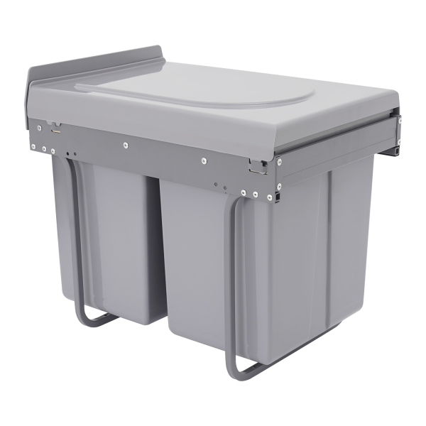 Keukenafvalbak, 40L uittrekbare recyclingafvalbak, schuifkeukenafvalbak