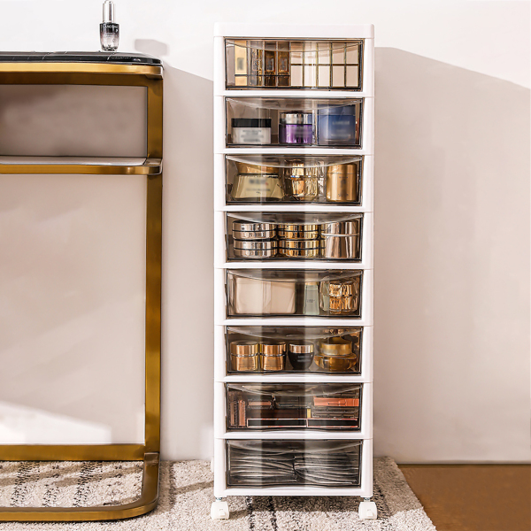 Opberglade met 8 niveaus, 30 x 40 x 80 cm, kaki bureau-organizer