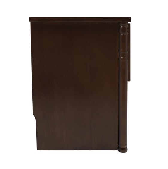 Kast, tweelaags nachtkastje, 46*40*55cm, walnootkleur