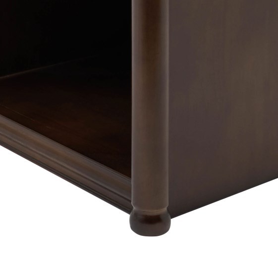 Kast, tweelaags nachtkastje, 46*40*55cm, walnootkleur Kast, tweelaags nachtkastje, 46*40*55cm, walnootkleur