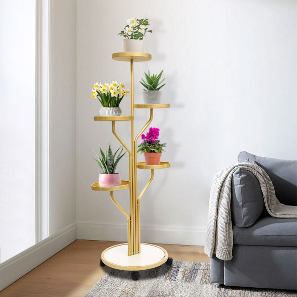 60*40*130cm bloementrap, plantenplank, plantenstandaard, bloemenstandaard, goud