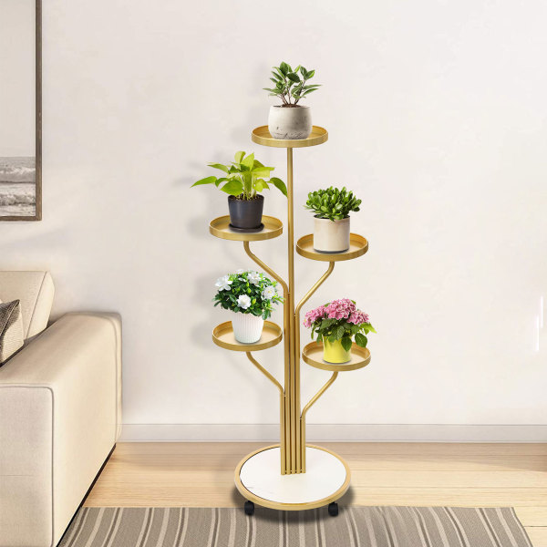 60*40*130cm bloementrap, plantenplank, plantenstandaard, bloemenstandaard, goud