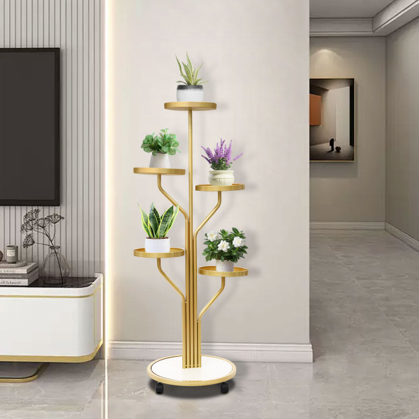 60*40*130cm bloementrap, plantenplank, plantenstandaard, bloemenstandaard, goud