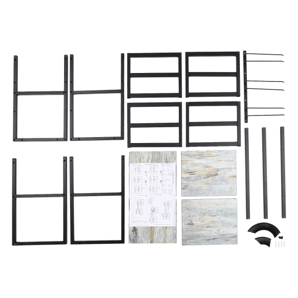 34,6 inch wijnrek aan de muur, wijnopslag displayrek, industriële wijnrek aan de muur - wit