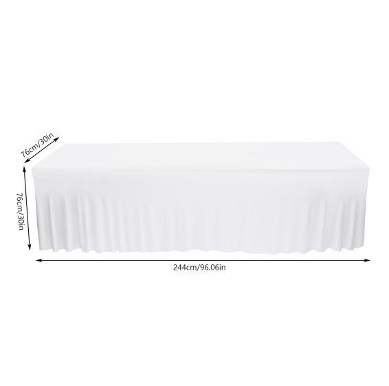 2 stuks rechthoekig tafelkleed ruches tafelrokken hoes voor bruiloft banket tafelkleed eetkamer wit 2 stuks rechthoekig tafelkleed ruches tafelrokken hoes voor bruiloft banket tafelkleed eetkamer wit