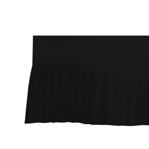 Set van 2 rechthoekige tafelkleden met ruches voor bruiloft, feest, banket, eetkamer, 96 x 30 inch, zwart