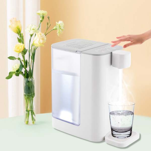 Elektrische waterkokers, instant heetwaterdispenser voor snelle verwarming en stroom, 5 instelbare temperaturen en 2 waterstroomsnelheden (wit)