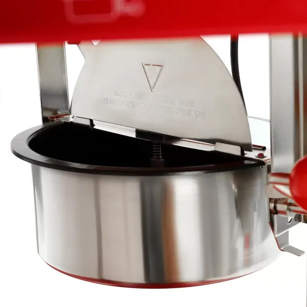 Popcornmachine Professionele Popcorn in RVS Pot Maïsplukker 800W 220V Rood